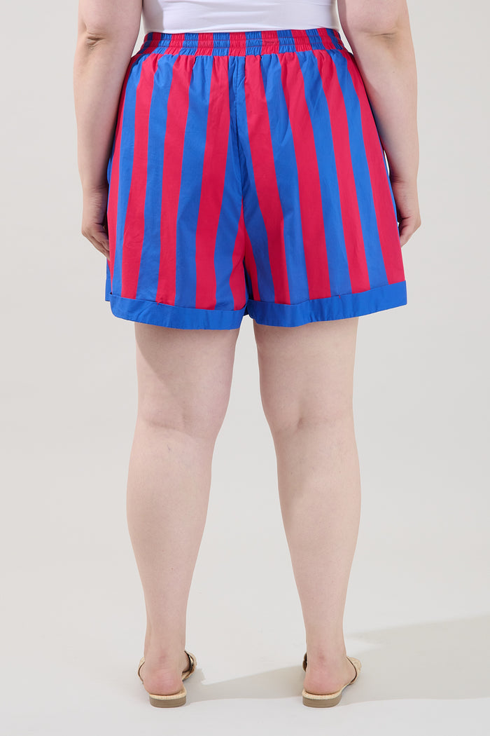 Taffy High Waist Drawstring Shorts Curve