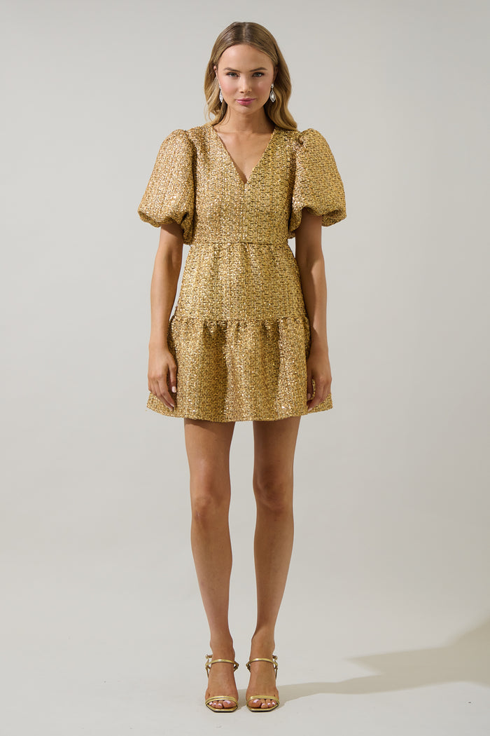 Tamary Tweed May Tiered Mini Dress