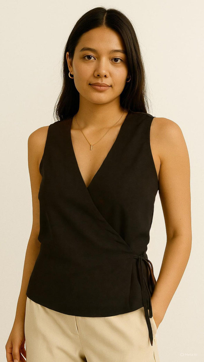 Taupe Wrap - Black