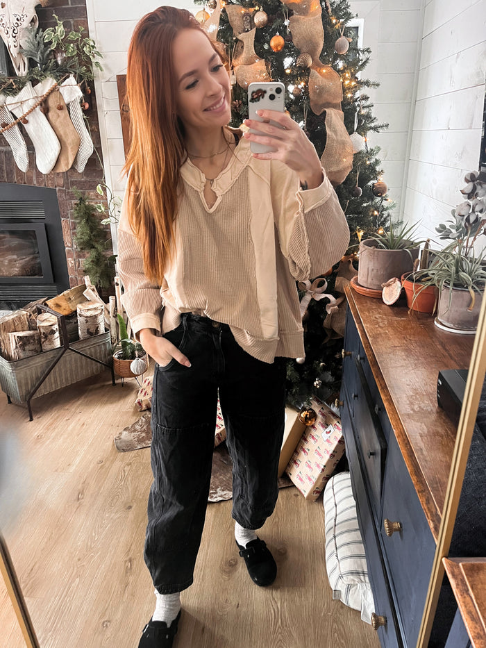 The ‘barely barrel’ jeans