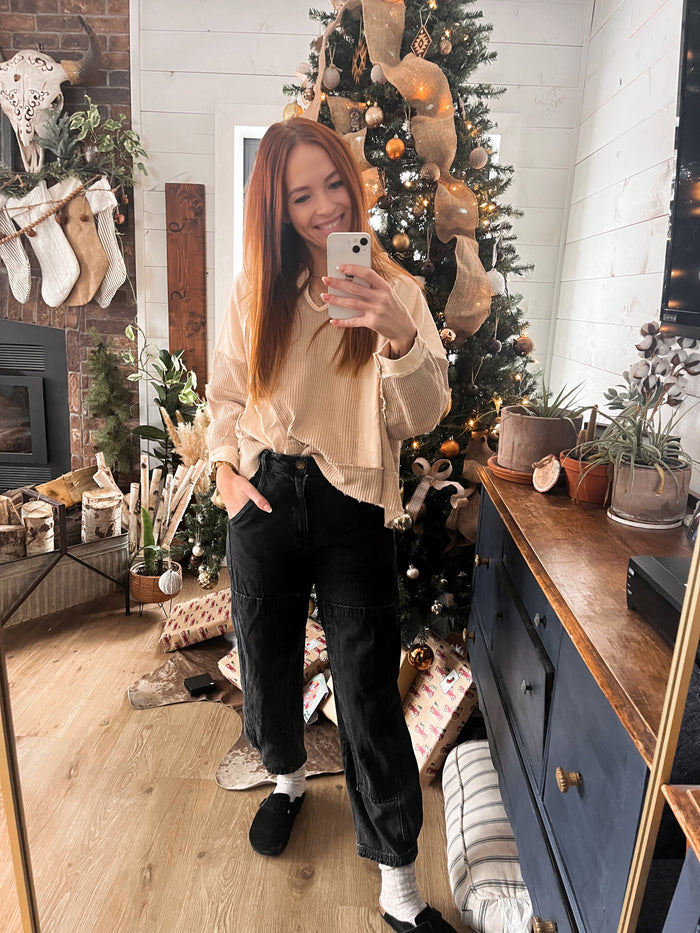 The ‘barely barrel’ jeans