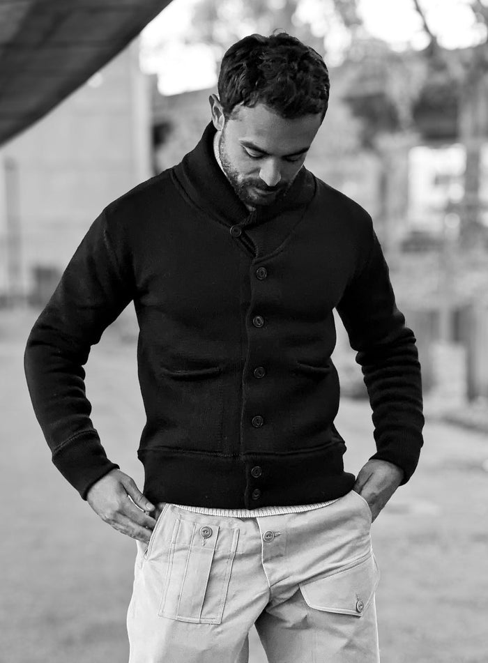 THE VOYAGER CARDIGAN - BLACK