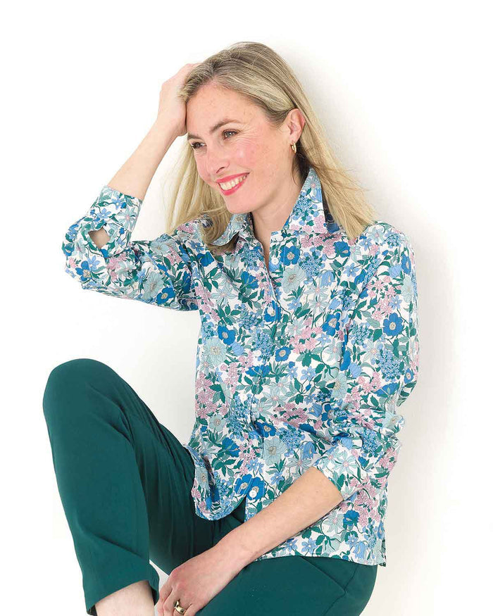 Theodora Tana Lawn Long Sleeve Blouse - James Meade