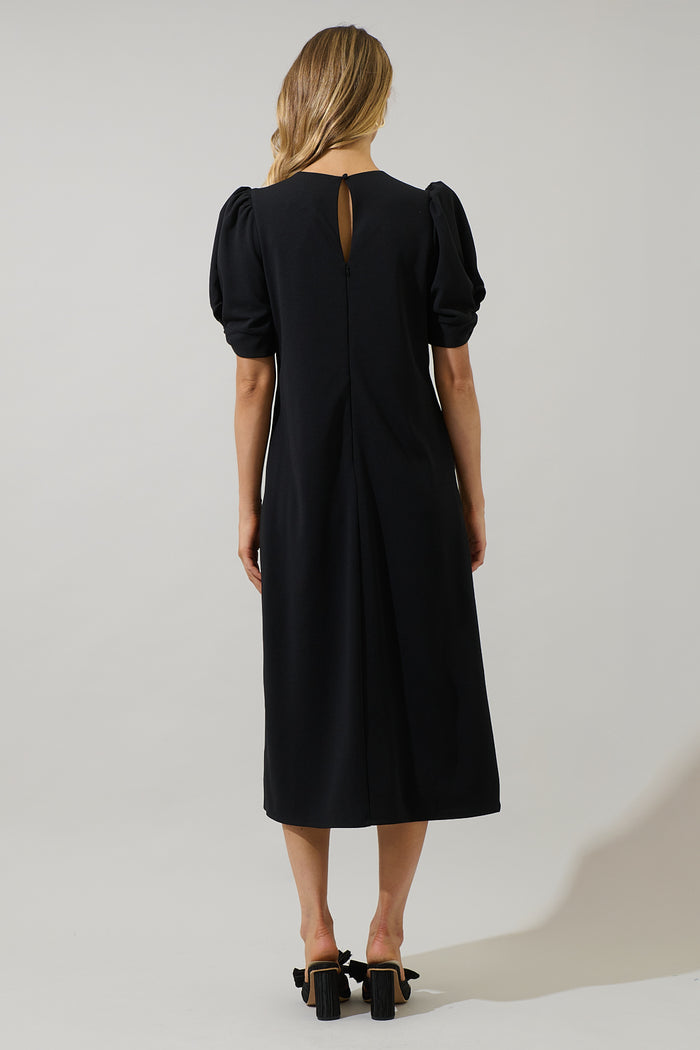 Thora Puff Sleeve Midi Dress