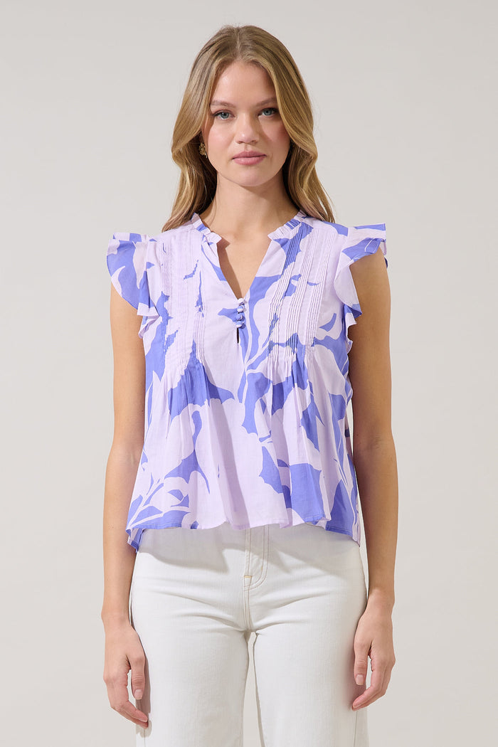 Tracy Pleated Top Nataly Floral