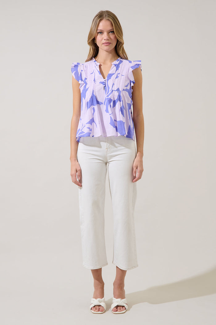 Tracy Pleated Top Nataly Floral