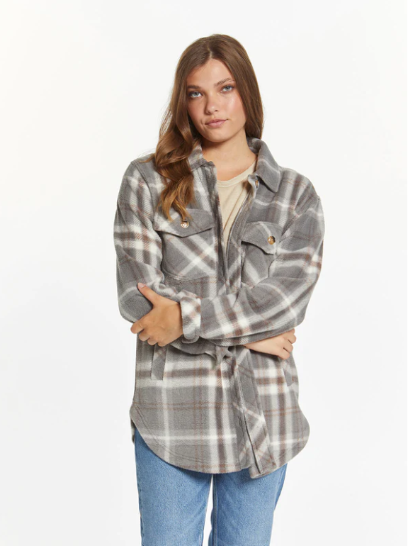 Small / Charcoal/Merlot Plaid