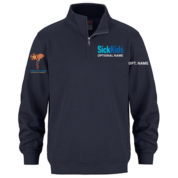 U of T Neurosurgery 1/4 Zip Cotton Hoodie (2 colours | Unisex)
