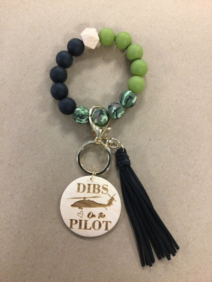 UH-60 Black Hawk Silicone Wristlet Key Chain