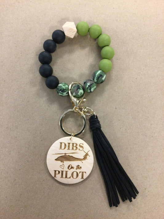 UH-60 Black Hawk Silicone Wristlet Key Chain
