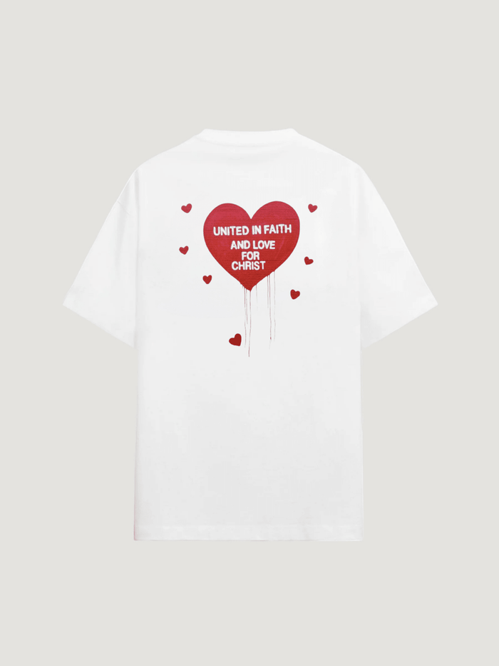 UNITED IN FAITH AND LOVE FOR CHRIST T - SHIRT - COMMANDMENTS
