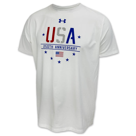 USA 250th Anniversary Under Armour Tech Stretch T-Shirt (White)