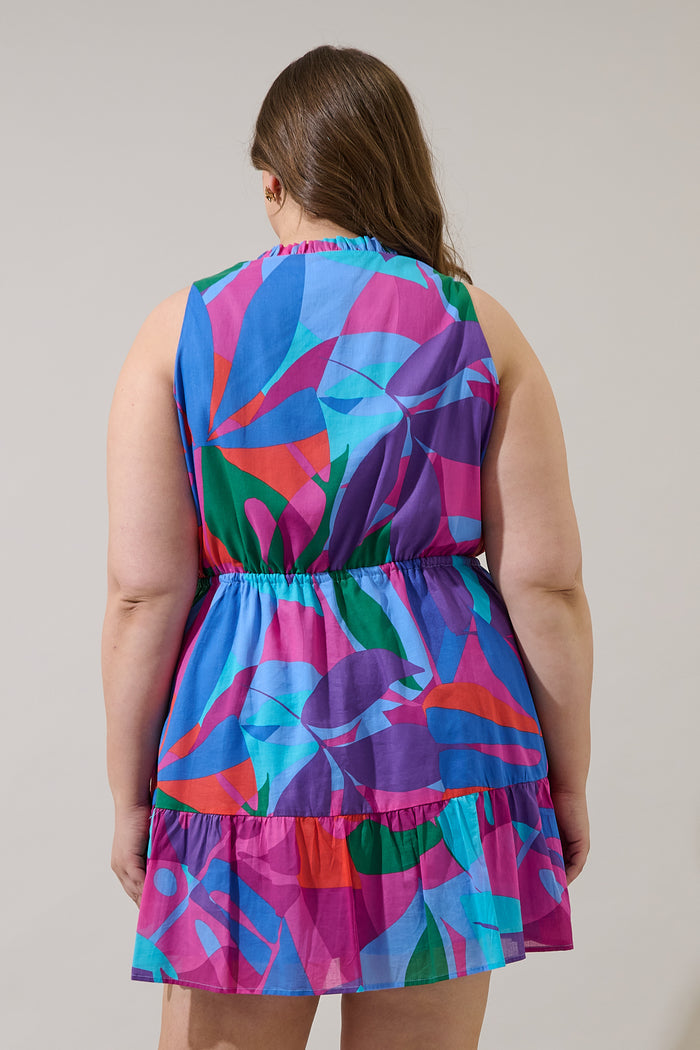 Vemmy Abstract Itzel Shift Mini Dress Curve
