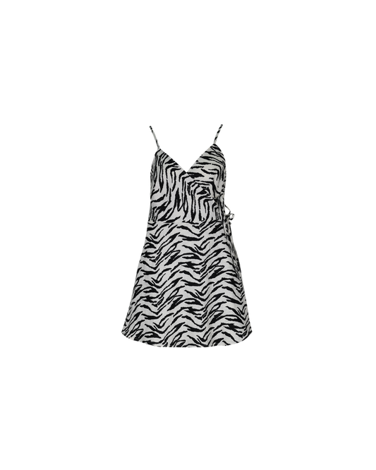 VENEDA WRAP DRESS ZEBRA