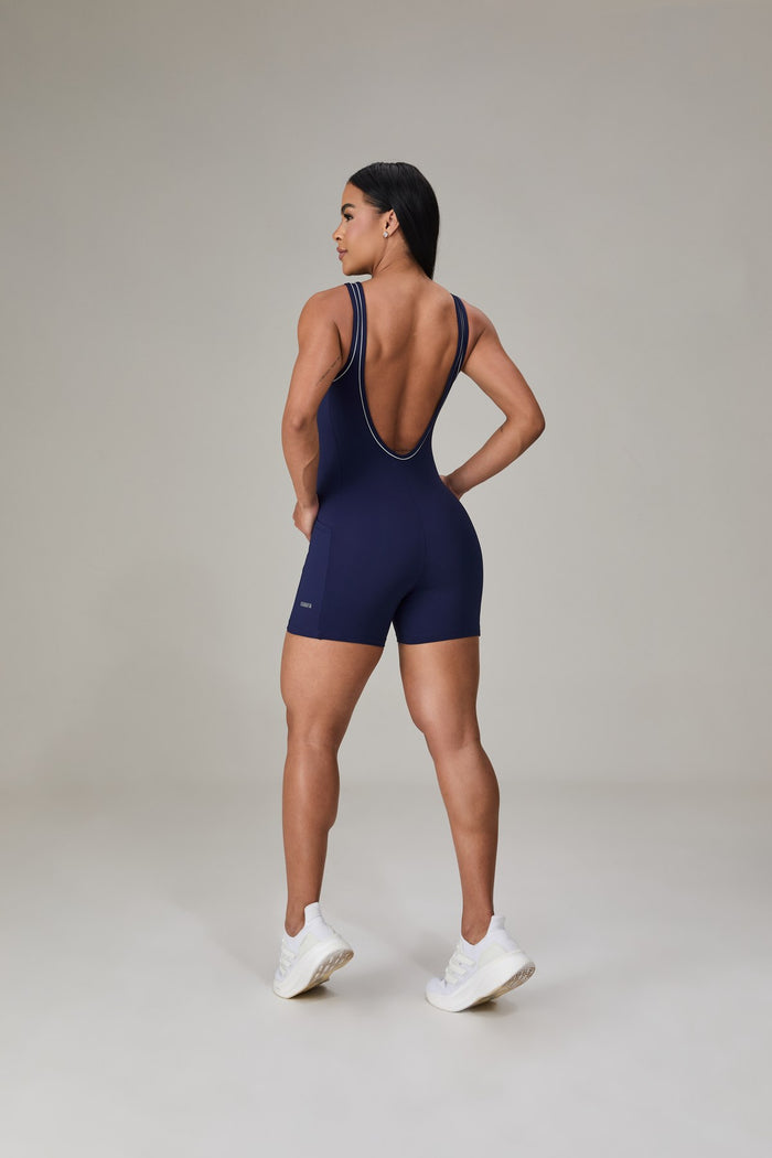 Via Mafia Drip — Navy back view