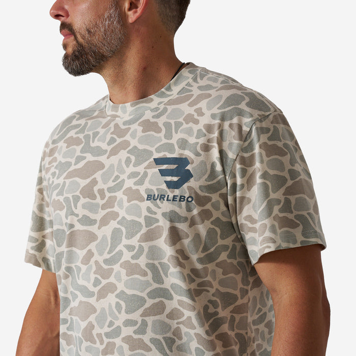 Vintage Washed Tee - God's Glory - Classic Deer Camo