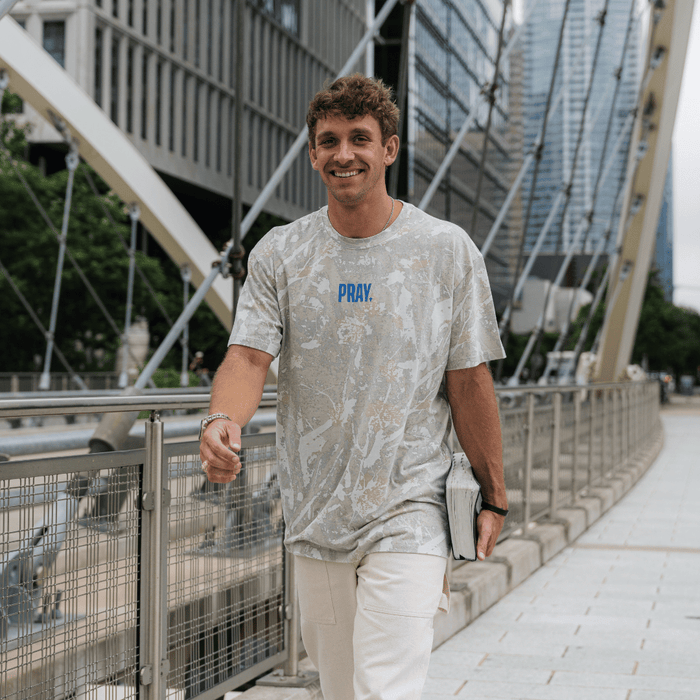 Vintage Washed Tee - PRAY - Drifter Camo