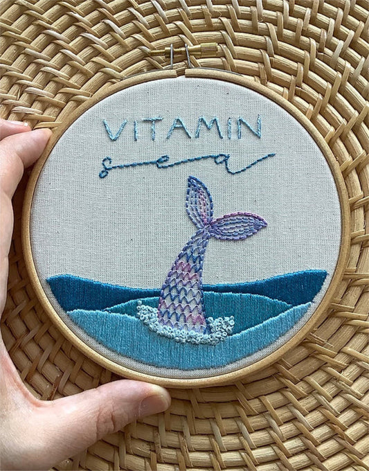 Vitamin Sea Mini Embroidery Kit, EmBeaRoidery