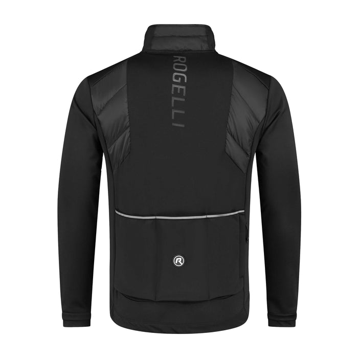 Rogelli Wadded II fietsjack heren zwart achterkant.