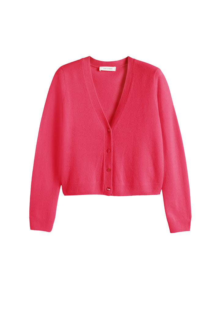 Watermelon-Pink Air Pure Cashmere Cardigan