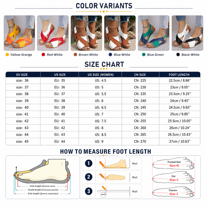 colorblock wedge sandals styled for summer dresses and vacation outfits