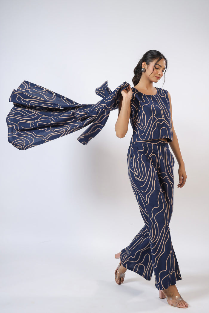 Whimy Wavy Three Piece Cotton Co-ord Set