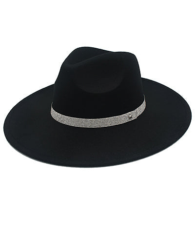 Wide Brim Hat - Rhinestone