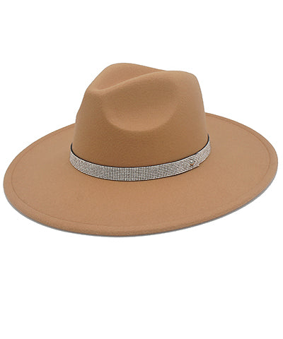 Wide Brim Hat - Rhinestone