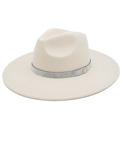 Wide Brim Hat - Rhinestone