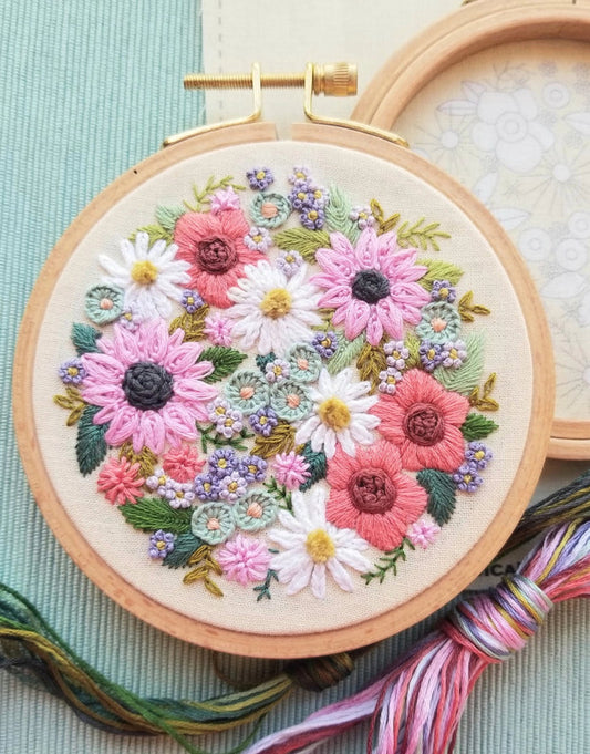 Wildflower Sampler Embroidery Kit, Jessica Long Embroidery