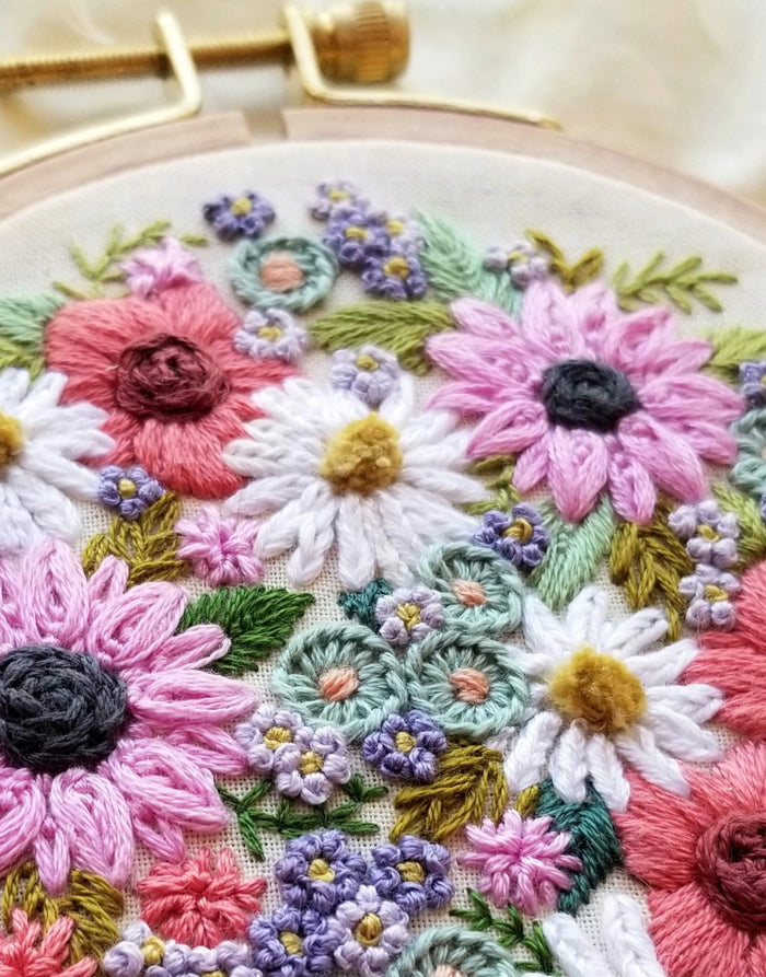 Wildflower Sampler Embroidery Kit, Jessica Long Embroidery