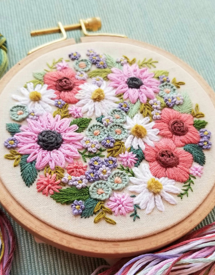 Wildflower Sampler Embroidery Kit, Jessica Long Embroidery