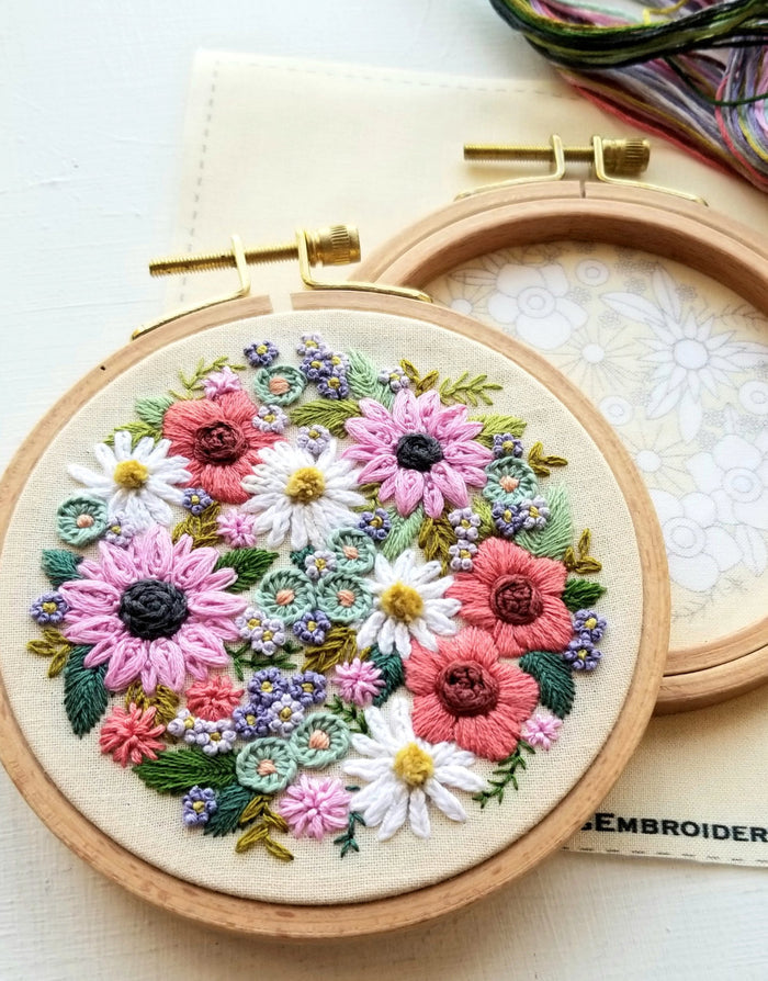 Wildflower Sampler Embroidery Kit, Jessica Long Embroidery