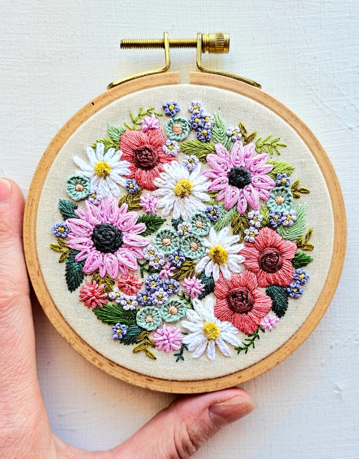 Wildflower Sampler Embroidery Kit, Jessica Long Embroidery