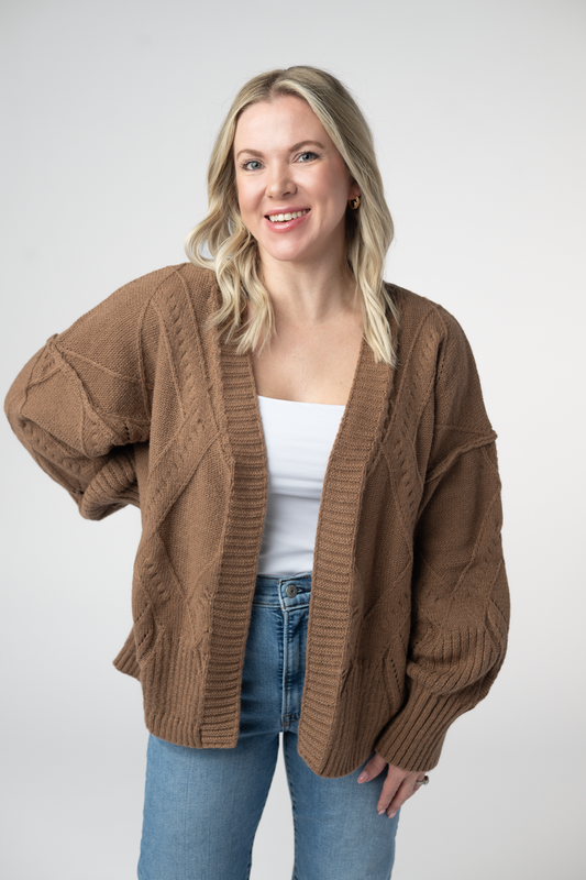 Willow Cardigan - Mocha by Michelle Mae