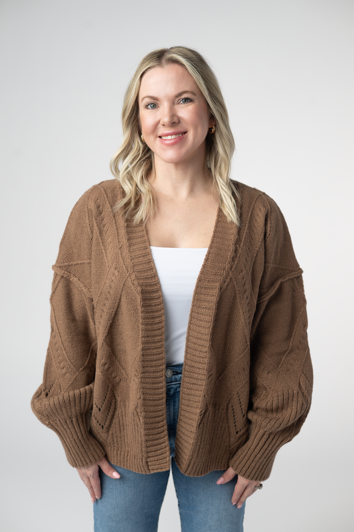 Willow Cardigan - Mocha by Michelle Mae
