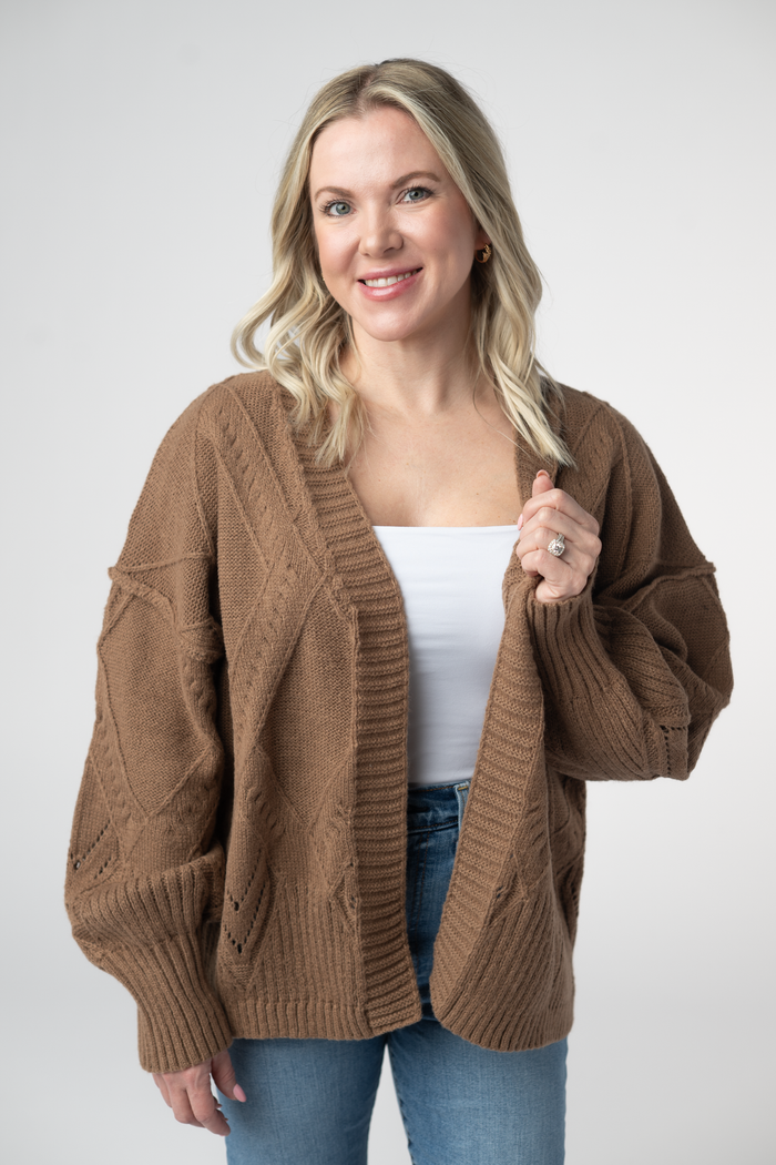 Willow Cardigan - Mocha by Michelle Mae
