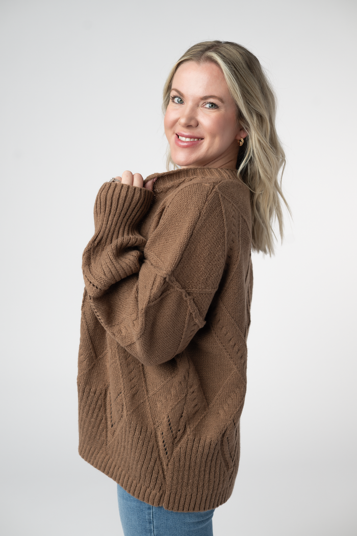 Willow Cardigan - Mocha by Michelle Mae