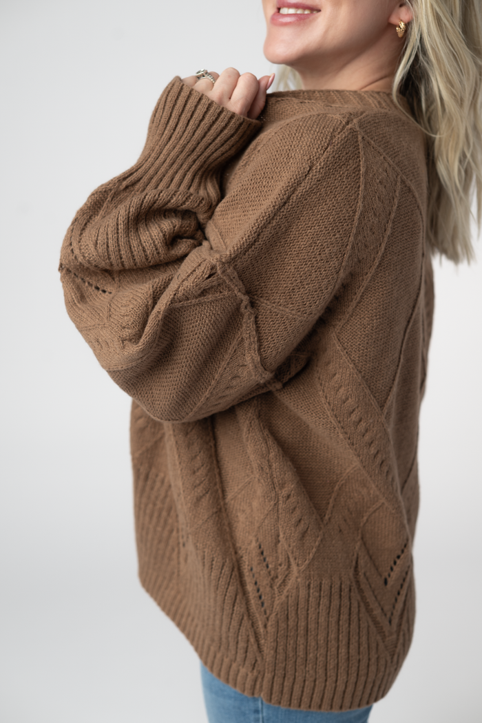 Willow Cardigan - Mocha by Michelle Mae