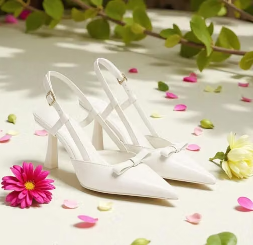 WIND Women's White Solid Tassel Platform Sandals – 3 Inch Casual Synthetic Heels