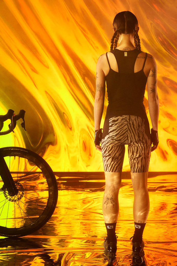 Women's Beyond Tiger Gravel Cargo Bib Short by Giordana Cycling, , Made in Italy
