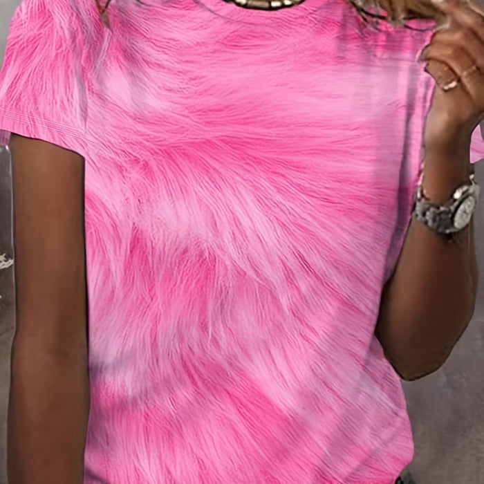 Women’s Casual 3D Print Loose Fit T-shirt