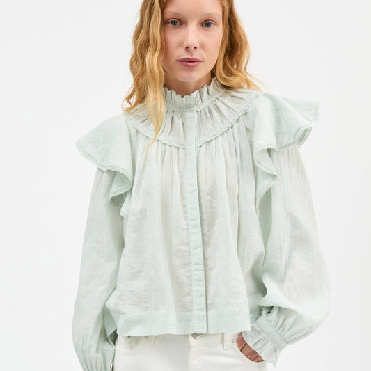 Women's Cotton Clea Shirt - Light Aqua