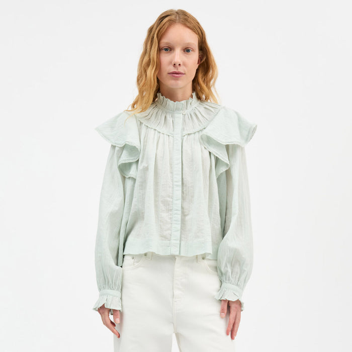 Women's Cotton Clea Shirt - Light Aqua