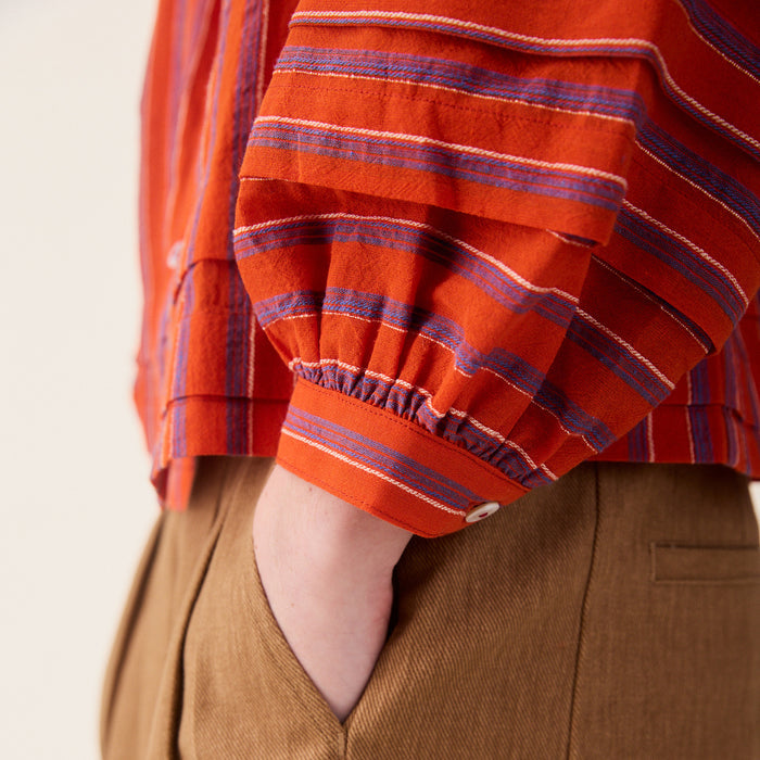 Women's Cotton/Linen Lotta Shirt - Red Stripe