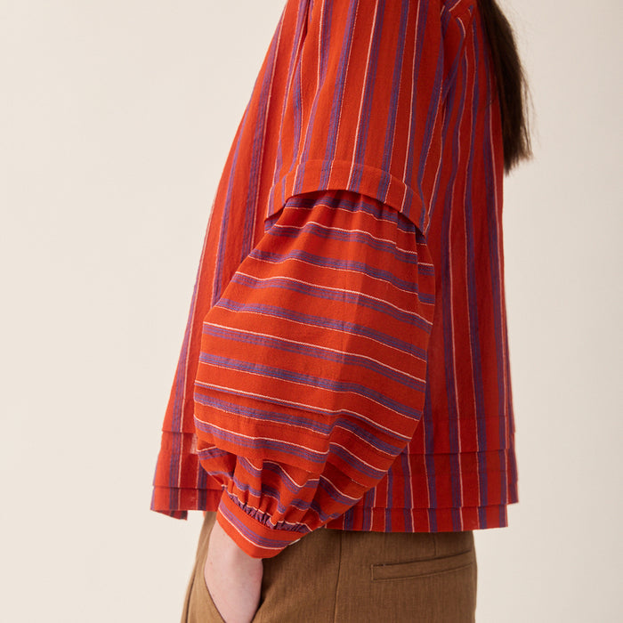 Women's Cotton/Linen Lotta Shirt - Red Stripe