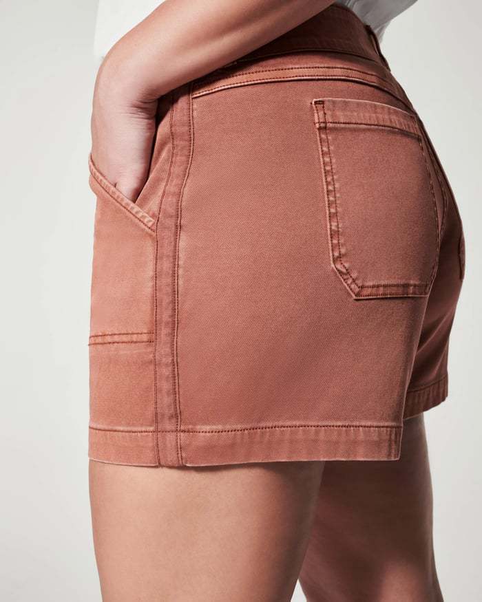 Women’s High-Waist Cotton-Linen Shorts – Stretch