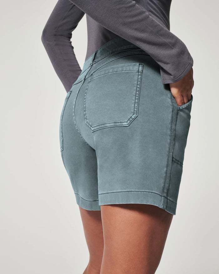 Women’s High-Waist Cotton-Linen Shorts – Stretch