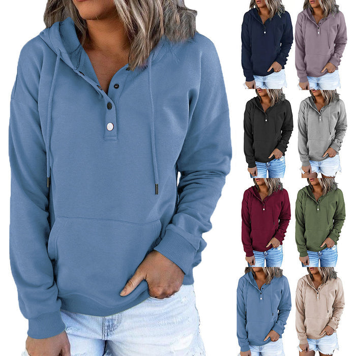 Women’s Hooded Sweatshirt – Loose Fit, Pockets