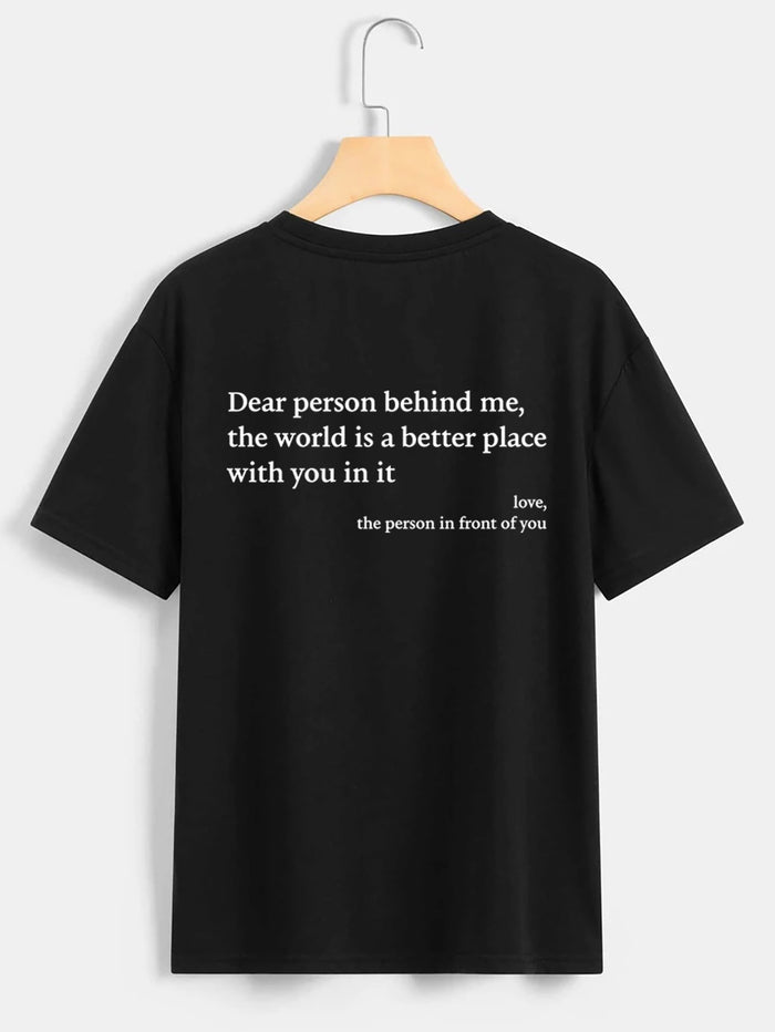 Women’s Letter Print T-Shirt – Chic Casual Slogan Tee